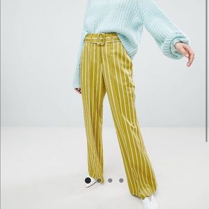 ASOS belted striped pants